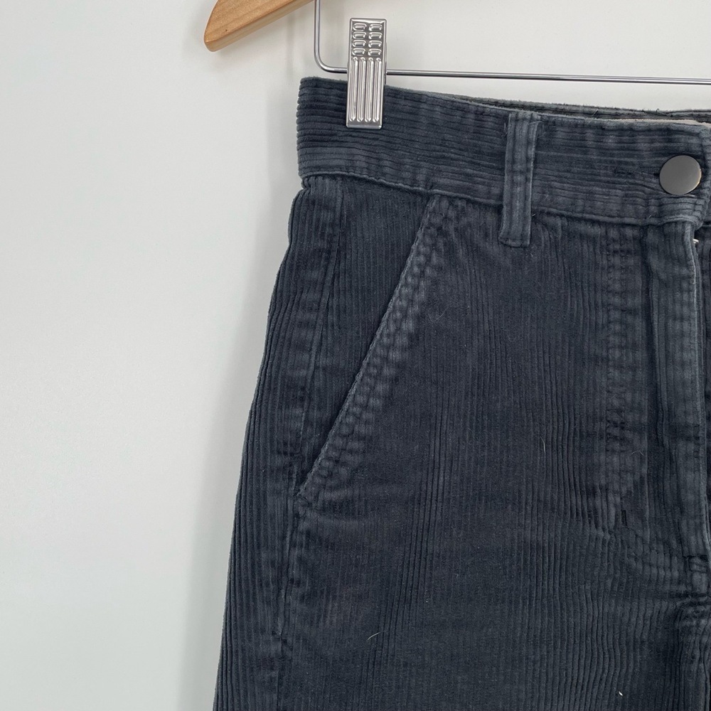 Everlane Women's High Waisted Slate Grey Quiet Luxury Cropped NormCore Cords 00 - Picture 7 of 10